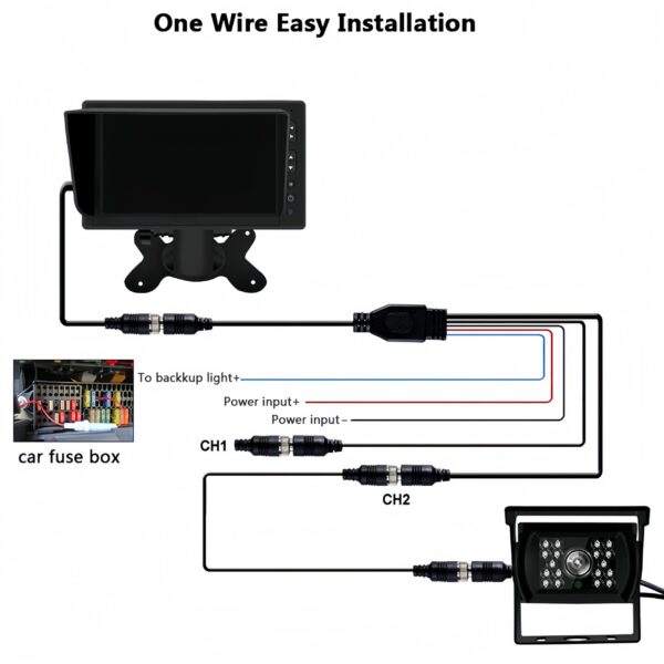 Multi-Screen 7-Inch Car Display | 1920x1080 CMOS Camera & Shockproof Design