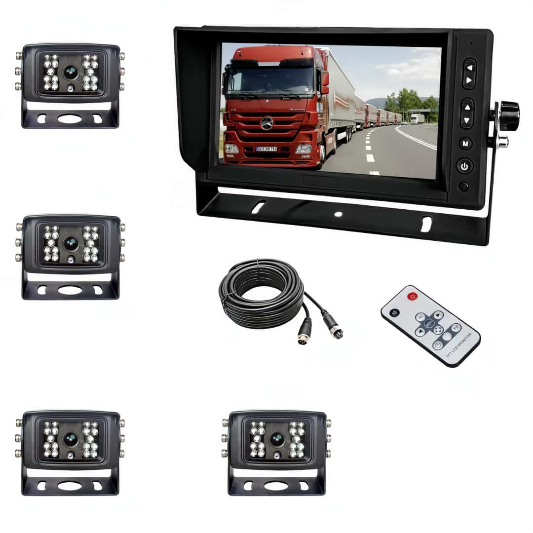 AI Commercial Truck Camera System | 1080p Touchscreen & Parking AI