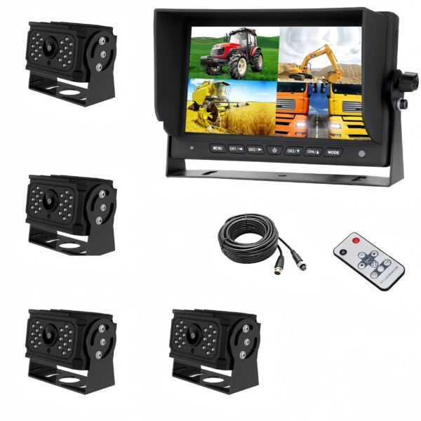 Advanced Vehicle Monitoring System | 7-Inch Screen, IP69K Camera & 5m IR Night Vision