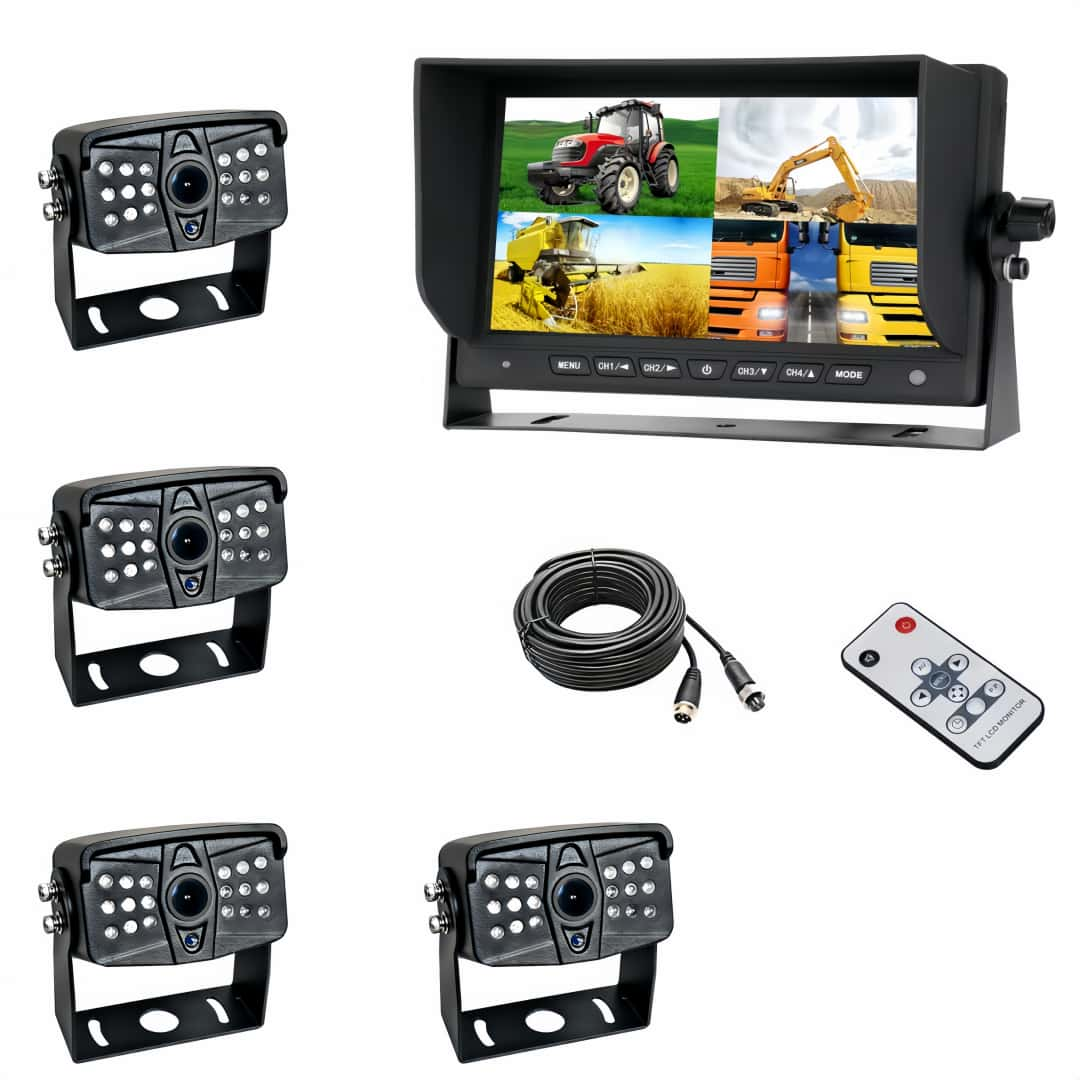 Best AI Semi Truck Camera System: 1080p 4-Channel with Driver Fatigue Alerts