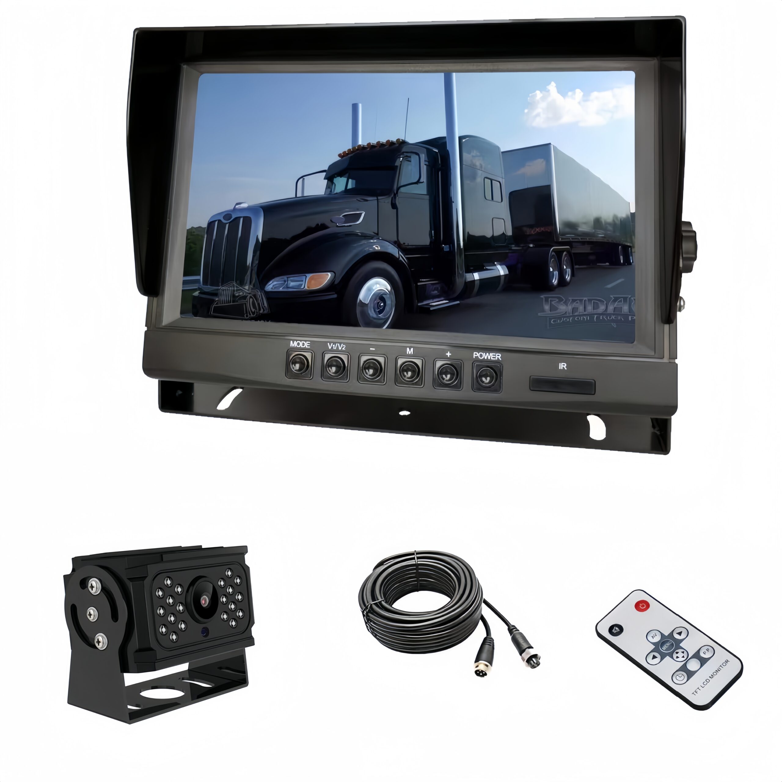 9" HD Rear View Monitor & Reverse Camera Combo Kit - Waterproof for Trucks/SUVs